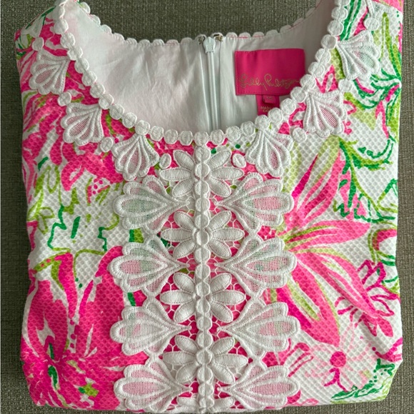 Lilly Pulitzer Pink and Green Shift Floral Dress - Picture 4 of 4